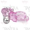 Anillo doble con vibrador y forma de elefante